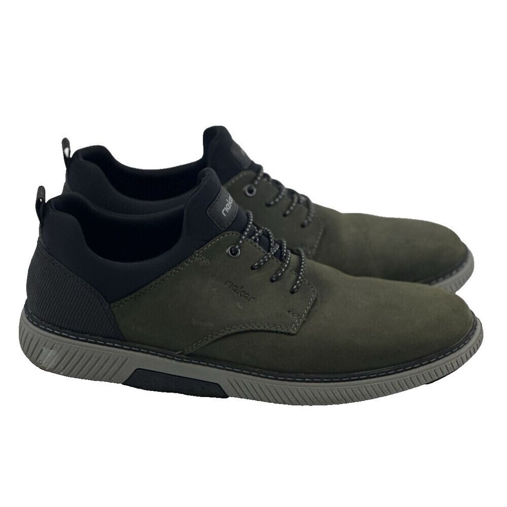 Rieker Stan 60 Slip On Sneaker Green Suede Moor Schwartz Lightweight Men 46 12